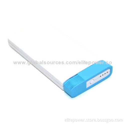 Lithium Polymer Battery Power Bank, 5,000mAh Capacity with Built-in Cable